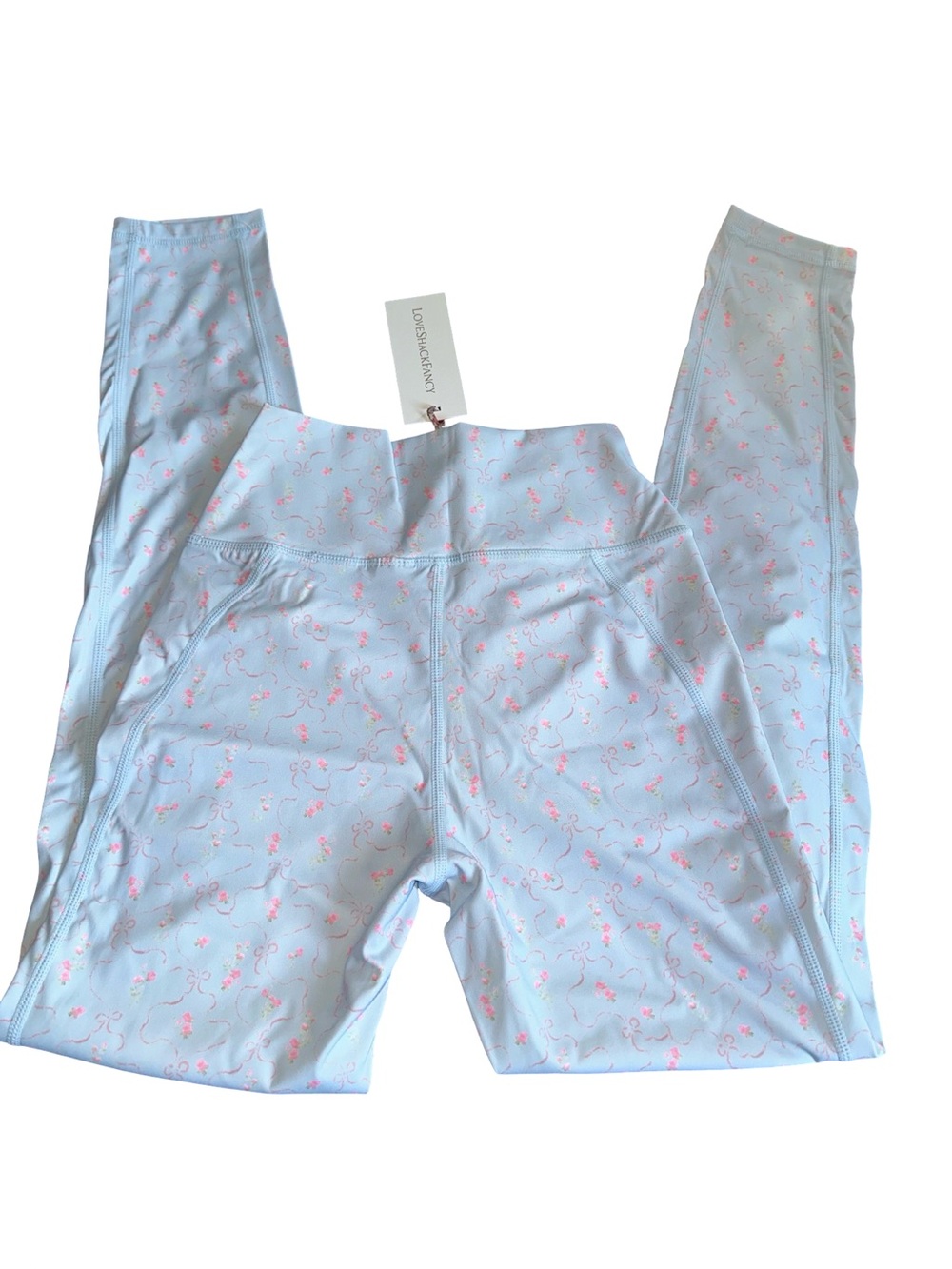 NWT LoveShackFancy Blue Leggings